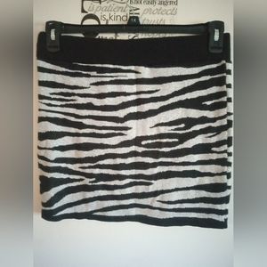 Sparkly zebra stripe skirt